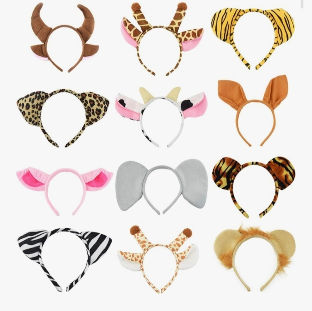 Animal Print Kids Headbands Set